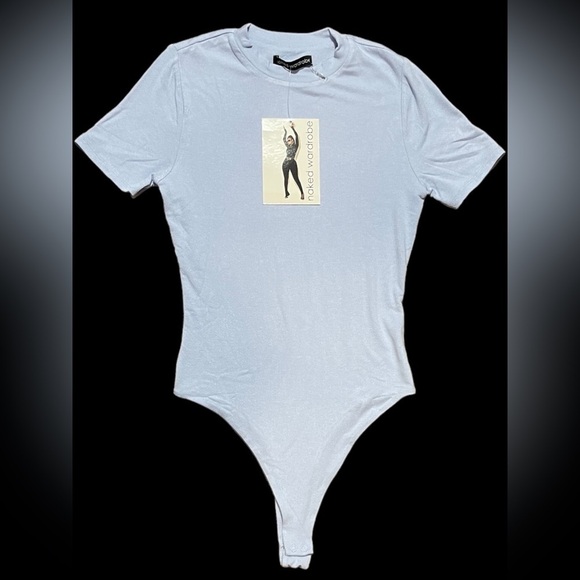 Nwt Naked Wardrobe The NW Lovin' the Crew T-Shirt Bodysuit Size 1 Light Purple - Picture 1 of 16